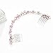 Unicra Wedding Crystal Hair Comb Bridal Headpiece Wedding Hair Accessories for Brides (Rose Gold)