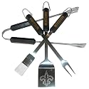 Motorhead Products MH5027 NFL 4-Piece BBQ Grilling Utensil Set, Saints