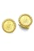 14K Gold Swirled Cufflinks with Solid Gold Coin