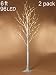 Twinkle Star 6 Feet 72 LED Lighted Birch Tree for Home Wedding Party Indoor Outdoor, Warm White
