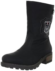 Rieker Y0480-00, Damen Fashion Stiefel, Schwarz (schwarz/anthrazit 00), EU 40