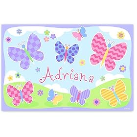 Olive Kids Bedding Personalized Butterfly Garden Placemat by Olive Kids