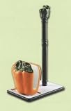 Ceramic Bell Pepper Kitchen Paper Towel and Napkin Holder Orange