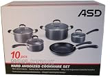 10pcs Non-stick Hard Anodized Cookware Set