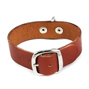 Fine Brown Leather Buckle Bracelet