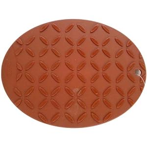 Trudeau Silicone Oval Ridged Trivet Safe to 500 degrees Fahrenheit