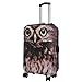Explore Land Travel Luggage Cover Suitcase Protector Fits 18-32 Inch Luggage (Owl, L(27-30 inch luggage))