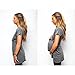 sofsy Soft-Touch Rayon Blend Tie Front Nursing Maternity Fashion Top (Small, Charcoal)