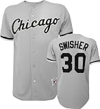 Nick Swisher Grey Majestic MLB Road Replica Chicago White Sox Jersey