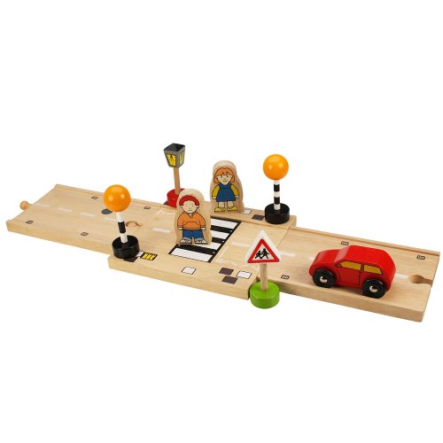 Imagen principal de Bigjigs Roadway BJR050 - Paso de cebra de madera para circuito de coches [importado de Alemania]