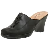 Clarks Womens Napoli Wedge Mule,Black Nubuck,9.5 M