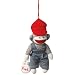 Sock Monkey Farmer Ornament
