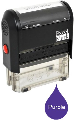 One Line Custom Rubber Stamp (Purple)