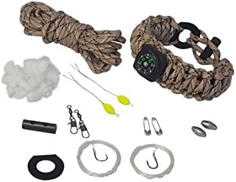 Guardian Accessories Wilderness Survival Paracord Bracelet 17 Pc Kit Desert Camo