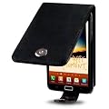 Funda de Cuero Piel Sint�tica Negra Samsung Galaxy Note N7000 i9220 color Negro