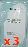 3 pairs/set Touch Me (TM) Moisturizing Foot Socks, 90% Cotton / 10% Spandex (Set of 3 pairs)