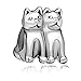 Pugster Silver Plated Cute Twin Cat Charm Animal Beads Fits Pandora Charms Bracelet