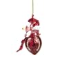 Arkansas Razorbacks Ornament: Striped Acrylic Snowman Football Ornament
