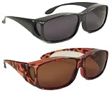 Sun Shield Fit Over Sunglasses with Polarized Lenses - Fit Over Prescription Glasses