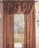 Croscill Daltrey Sheer Waterfall Valance Cinnamon