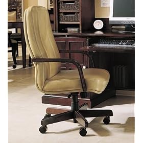 American Modern Leather Desk Chair by Stanley