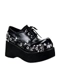 Punk Goth Lace Up Buckle Platform Shoes - 9