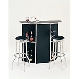 Black Bar Unit With Chrome Accents