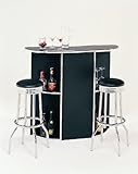 Black Bar Unit With Chrome Accents