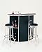 Black bar unit with chrome accents