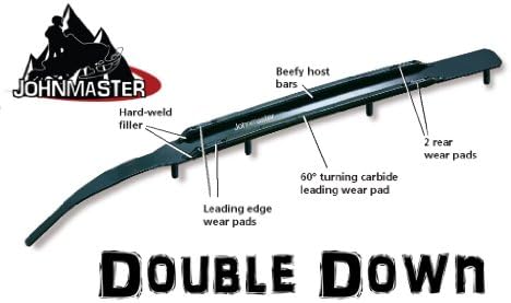 RD7404 4" Pair of 60° Double Down Runners for Polaris EZ Steer Skis -Snowstuds Indy Lite Classic Carbides