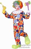 Child's Polka Dots Clown Costume (Sz: Medium 8-10)