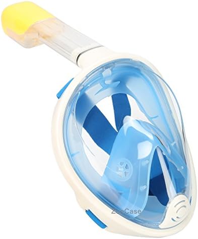 ZOEYCASE GoPro Snorkel Diving Masks, Easy Breath Full View Face Surface Scuba Mask for Gopro Hero 4 Session, Hero 4, 3, 2 SJ4000 Xiao Yi Cam (Black, L/XL)