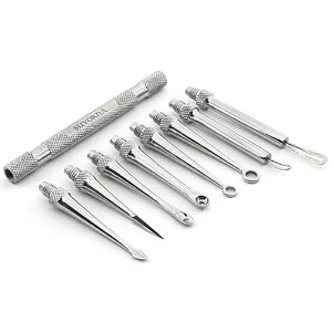 Suvorna Professional Blackhead Remover / Cleaner & Comedone Extractor Skin Care Kit (8 Pieces)