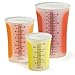 Chef'n SleekStor Pinch+Pour 3-Piece Measuring Beaker Set with Lids (Orange)