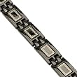 Spikes 316L Stainless Steel Black ip Sleek Tribal Link Bracelet