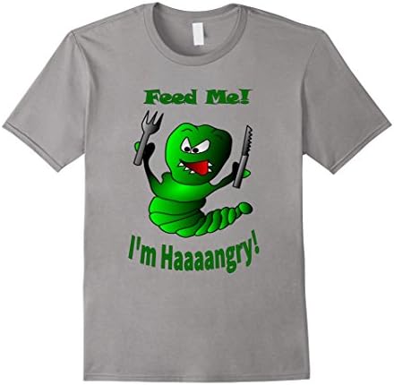 Men's Feed Me!  I'm Haaaangry!  Tee Shirt Large Slate