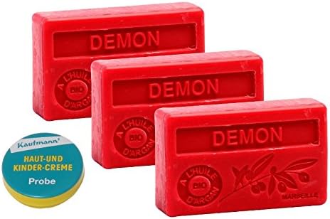 Maison du Savon - Set of 3 Arganoil Soaps 3x100g - DEMON + Sample