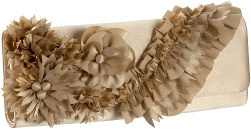 Inge Christopher Eve Silk Flowers Flap Clutch