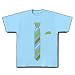 民主党鳩山首相ご愛用のゴールド（金色）の勝負ネクタイ Tシャツ(ライトブルー) M