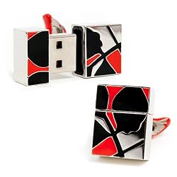 Robert Graham Black Leaf USB Cufflinks