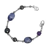 Carolyn Pollack Sterling Silver Blue Multi-Gemstone Illusions 7.5 Bracelet