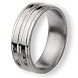 Grooved Polished Titanium Ring (8.0 mm) - Sizes 8.5-12