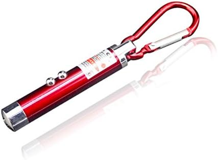Portable LED multifunctional Mini laser and flashlight UV Microlight Mini Ultraviolet Currency Counterfeit Fraud Bill Checker (Red)