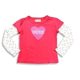 Gold Rush Outfitters - Girls Long Sleeve Top, Red, White