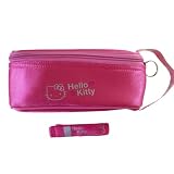 Hello Kitty Power Plug Case - Sanrio Hello Kitty Multi Purpose Electronic Pouch With Bonus Velcro Power Plug Fastener (Pink)