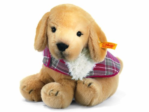 Steiff 79894 - Little Scots Lumpi Golden Retriever-Welpe mit Karo Hundedecke Preisvergleich