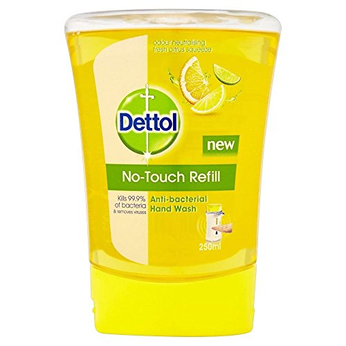 Dettol No-Touch Refill Anti Bacterial Hand Wash Odour Neutralising Fresh Citrus Squeeze (250ml) - Pack of 2