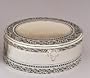 ANTIQUE SILVER 2-TIER OVAL BOX