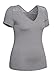 Women's Plus Size V Neck Short Sleeve Floral Lace Mesh Accent Casual Top
