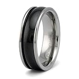7mm Black Titanium Ring (Sizes 8-12)